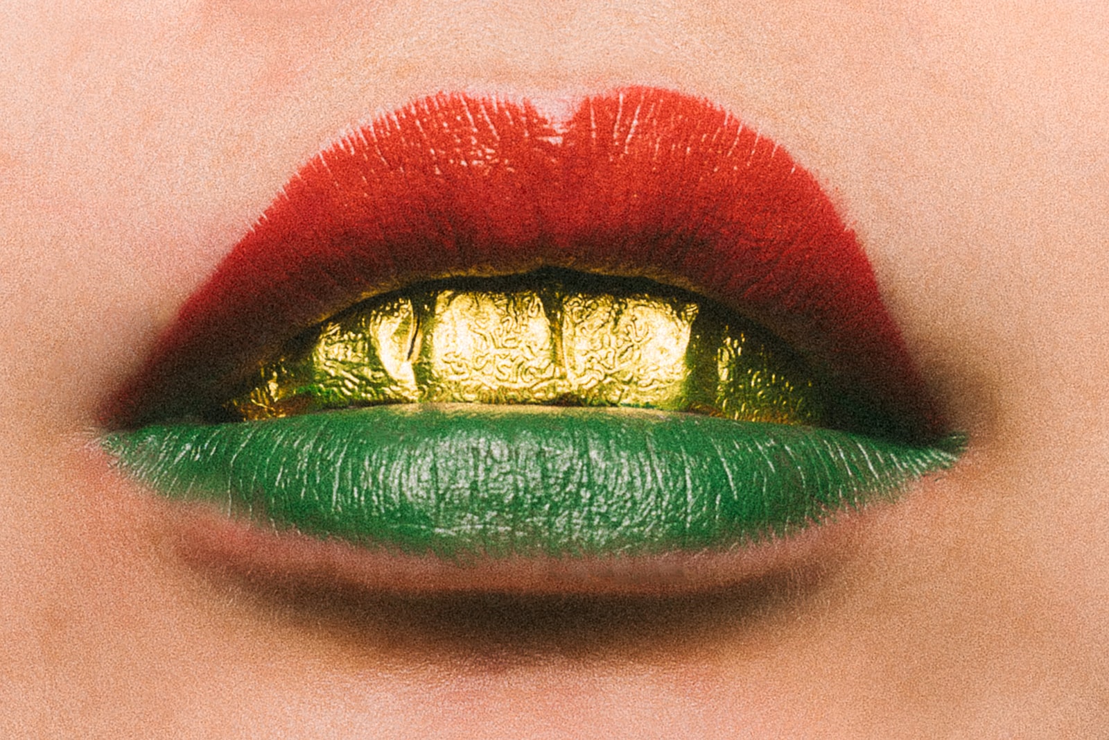 red and green lipstick